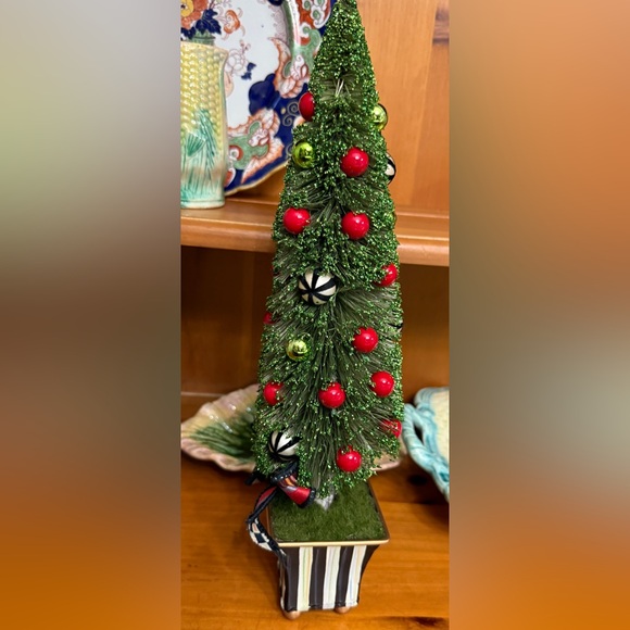 Mackenzie - Childs Tartastic Small Christmas  Bottle Brush Tree - Picture 3 of 8